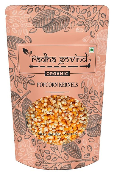 Organic Popcorn Kernels Seeds & 100% Popping Kernels by Radha Govind|1900gm|4.19 lbs
