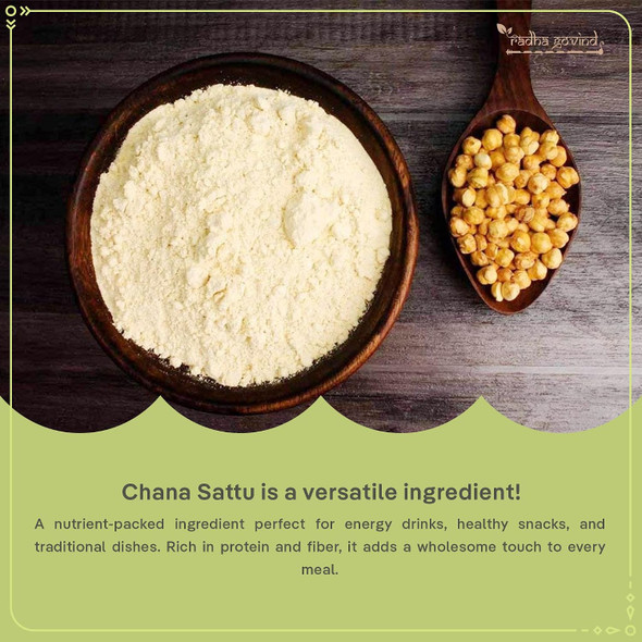Organic Chana Sattu | Sattu Powder by Radha Govind|500gm|1.1 lbs