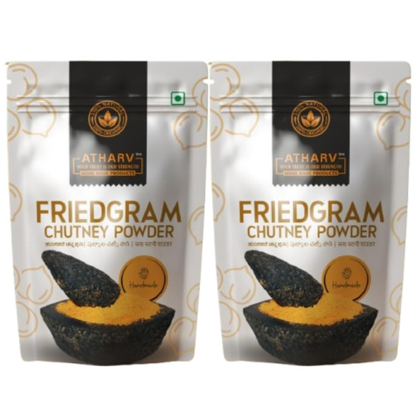 ATHARV Fried Gram Chutney Powder Pack of 2 |200gm|0.44 lbs