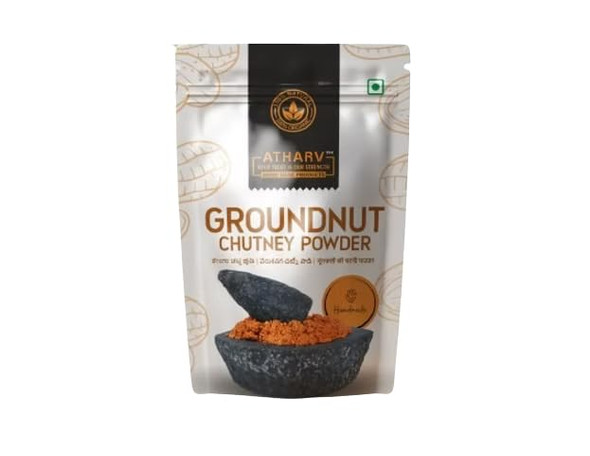 ATHARV Groundnut Chutney Powder Peanut Podi South Indian Dry Chutney Mix Ready to Eat Protein Rich Side Dish for Idli Dosa Rice Pack of |400gm|0.88 lbs