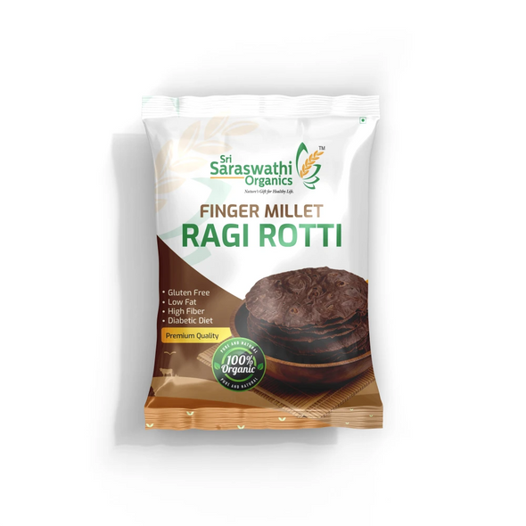 Sri Saraswathi Organics  Ragi Millet Desi Roti |200gm|0.44 lbs