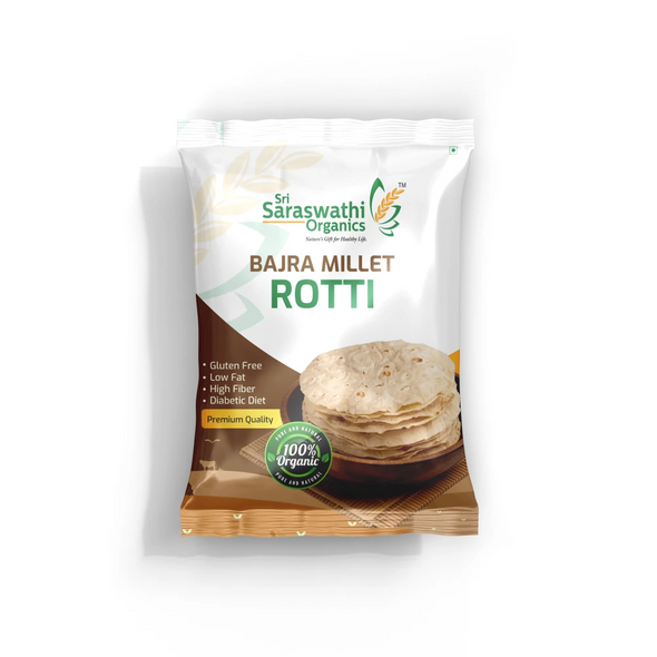 Sri Saraswathi Organics Bajra Millet Roti |200gm|0.44 lbs