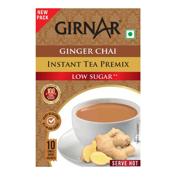 Girnar Low-Sugar Ginger Tea Premix |120gm|0.26 lbs