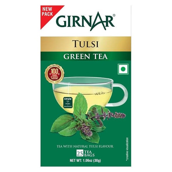 Girnar Green Tea With Tulsi |30gm|0.07 lbs