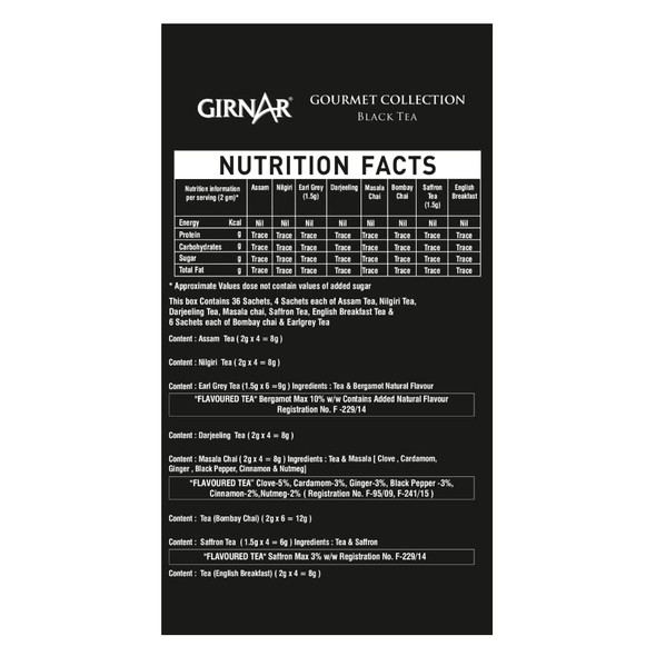 Girnar Assorted Black Tea Collection|67gm|0.15 lbs
