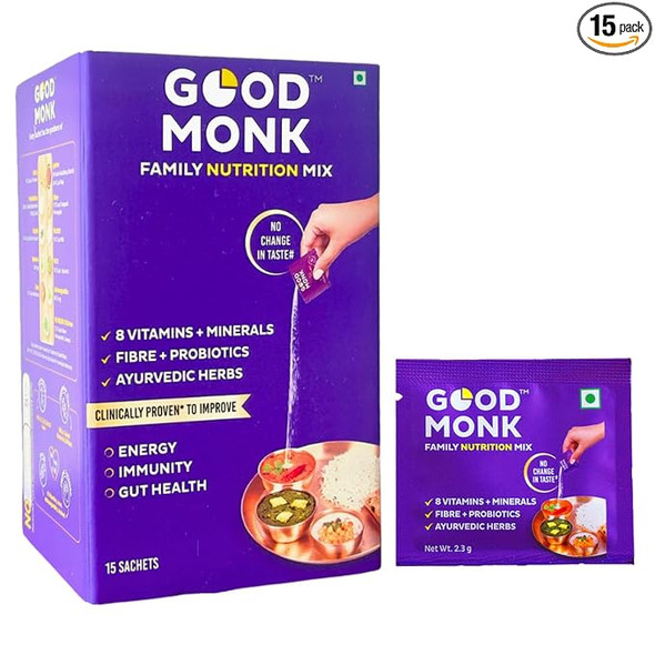 GOOD MONK Family Nutrition Mix 15 sachets |35gm|0.08 lbs