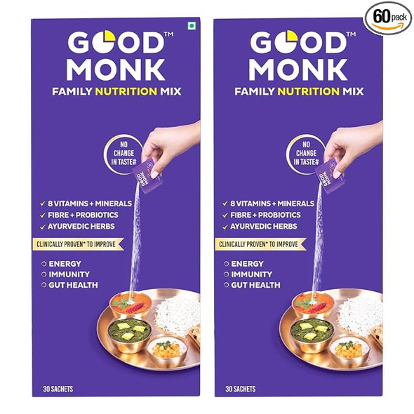 GOOD MONK Family Nutrition Mix 60 sachets |310gm|0.68 lbs