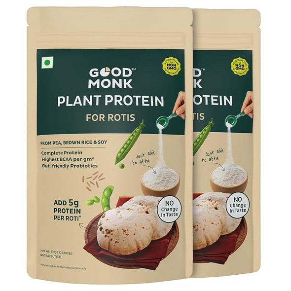 GOOD MONK Plant Protein for Rotis – Family pack of 2 |262gm|0.58 lbs