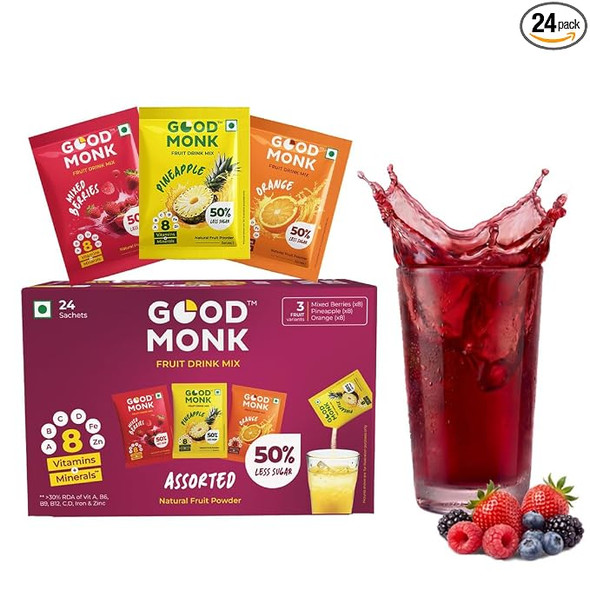 GOOD MONK Fruit Drink Mix – Assorted |396gm|0.87 lbs