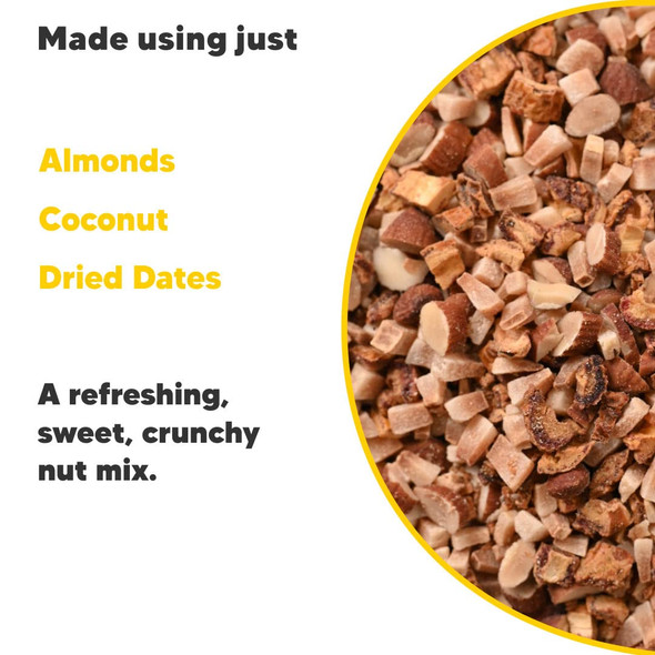 EAT BETTER CO - Better Munch - Sweet Crunchy Nut Mix - Roasted Almonds, Dried Dates and Coconuts | Energizing Healthy Snack|200gm|0.44 lbs