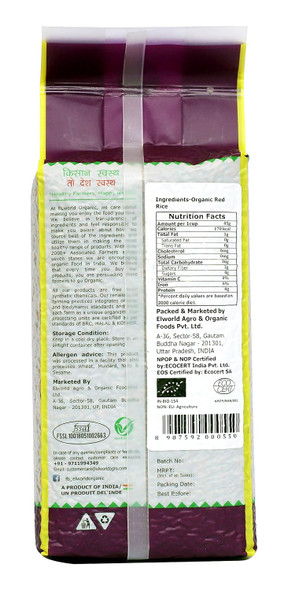 ELWORLD ORGANIC Red Rice by EL WORLD|1000gm|2.2 lbs