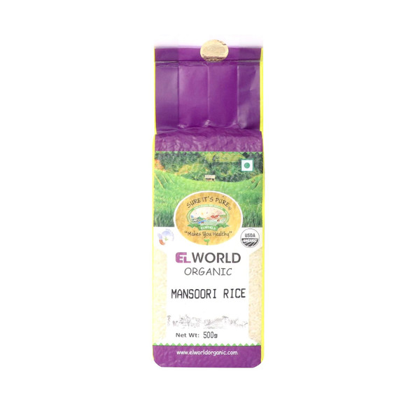 ELWORLD ORGANIC Masoori Rice by EL WORLD|500gm|1.1 lbs