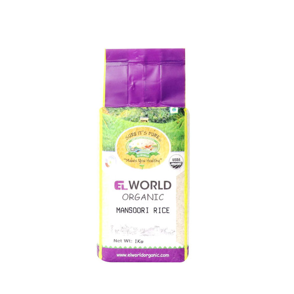 ELWORLD ORGANIC Masoori Rice by EL WORLD|1000gm|2.2 lbs