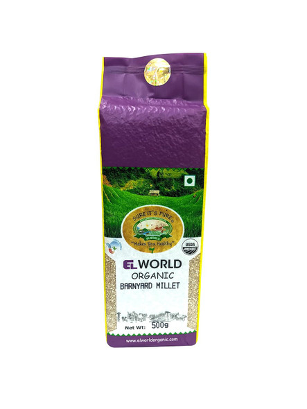 ELWORLD ORGANIC Barnyard Millet Premuim Superfood by EL WORLD|500gm|1.1 lbs