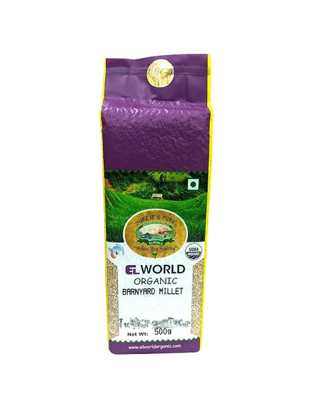 ELWORLD ORGANIC Barnyard Millet Premuim Superfood Pack of 2 by EL WORLD|1000gm|2.2 lbs