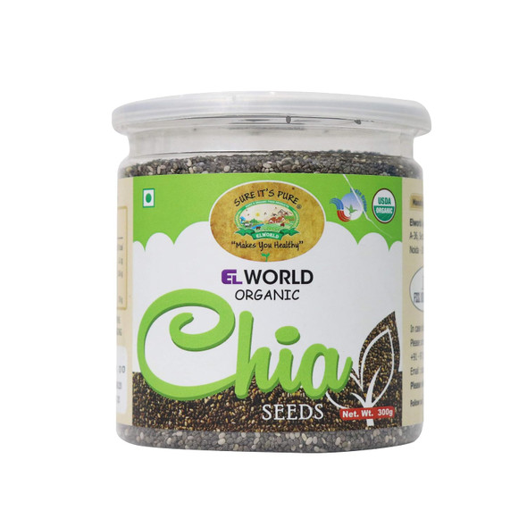 ELWORLD ORGANIC Chia Seeds by EL WORLD|160gm|0.35 lbs