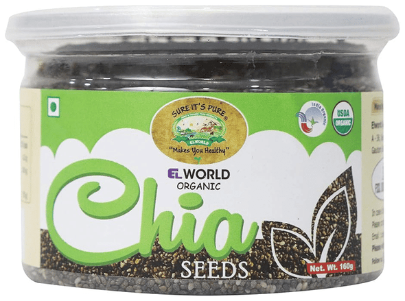 ELWORLD ORGANIC Chia Seeds by EL WORLD|160gm|0.35 lbs