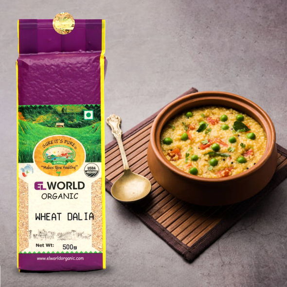 ELWORLD ORGANIC Wheat Dalia by EL WORLD|500gm|1.1 lbs