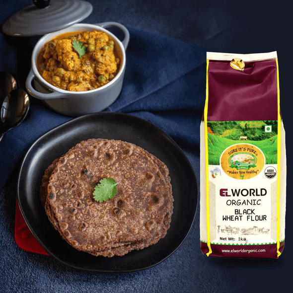 ELWORLD ORGANIC Black Wheat Flour by EL WORLD|1000gm|2.2 lbs