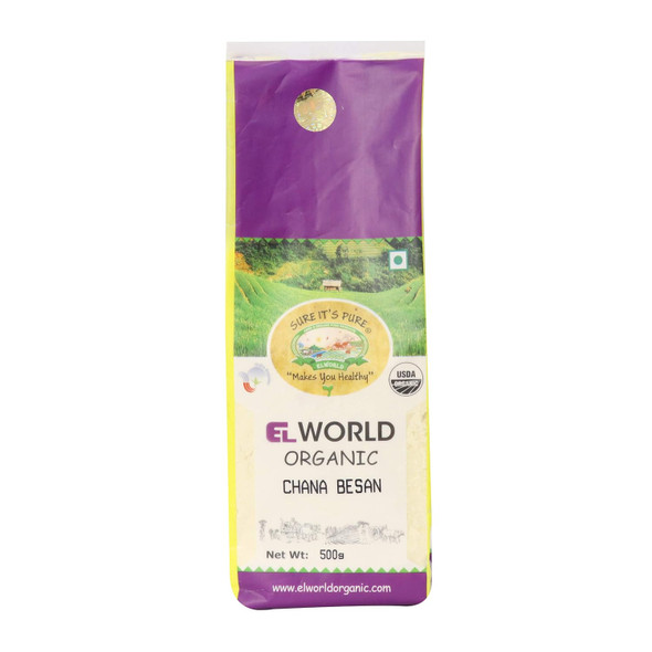 ELWORLD ORGANIC Chana Besan by EL WORLD|500gm|1.1 lbs