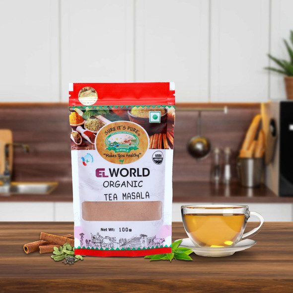 ELWORLD ORGANIC Tea Masala by EL WORLD|100gm|0.22 lbs