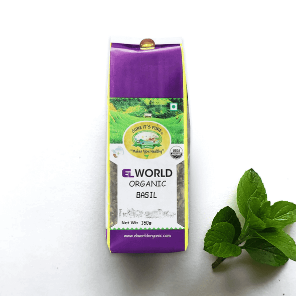ELWORLD ORGANIC Basil by EL WORLD|100gm|0.22 lbs