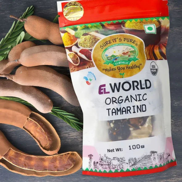 ELWORLD ORGANIC Tamarind by EL WORLD|100gm|0.22 lbs