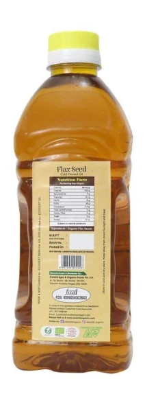 ELWORLD ORGANIC Flaxseed (Alsi / Teesi) Oil by EL WORLD|1000gm|2.2 lbs