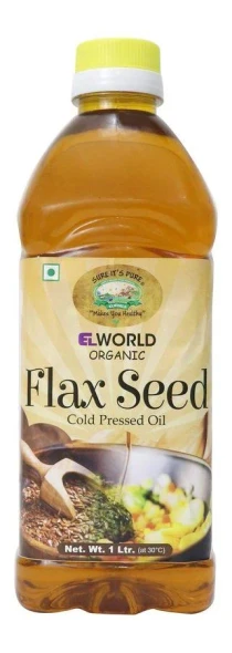ELWORLD ORGANIC Flaxseed (Alsi / Teesi) Oil by EL WORLD|1000gm|2.2 lbs