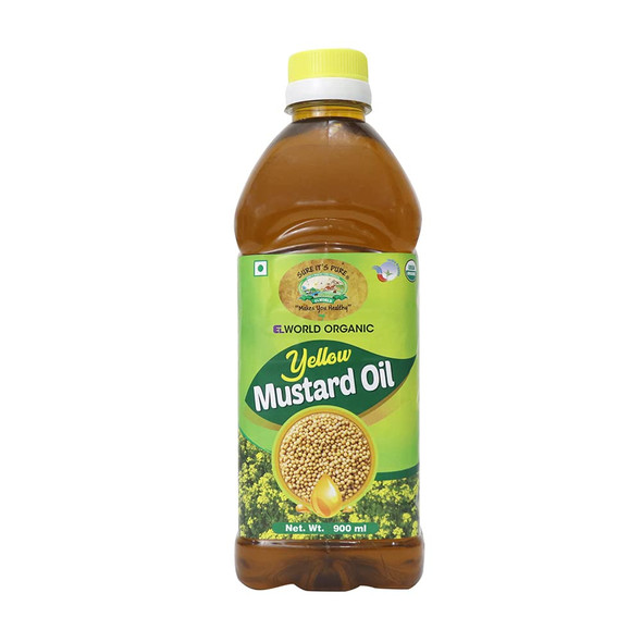 ELWORLD ORGANIC Yellow Mustard Oil by EL WORLD|1000gm|2.2 lbs