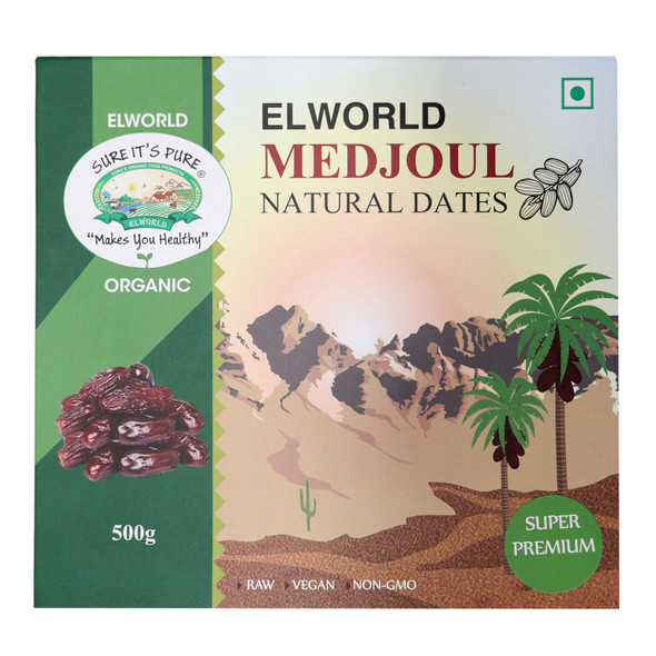 ELWORLD ORGANIC Frozen Medjoul Natural Dates Jumbo by EL WORLD|500gm|1.1 lbs