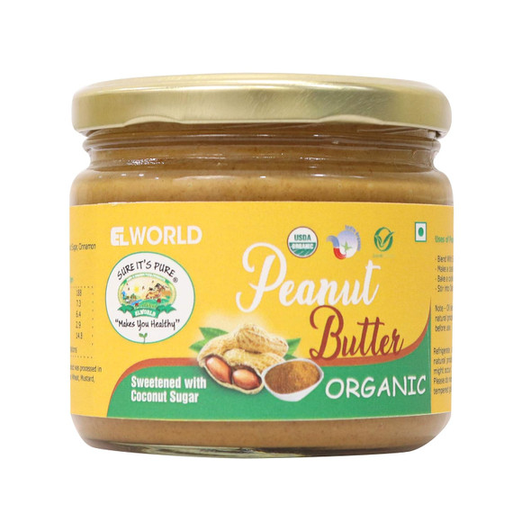 ELWORLD ORGANIC Peanut Butter by EL WORLD|350gm|0.77 lbs