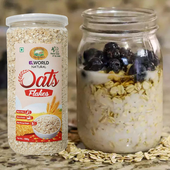 ELWORLD ORGANIC Plain Oats by EL WORLD|500gm|1.1 lbs