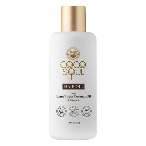 Hair Oil with Extra Virgin Coconut Oil & Vitamin E by Coco Soul|200gm|0.44 lbs