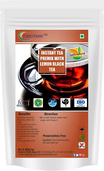 Neotea Instant Tea Premix with Lemon Black Tea, Refreshing Taste |1000gm|2.2 lbs