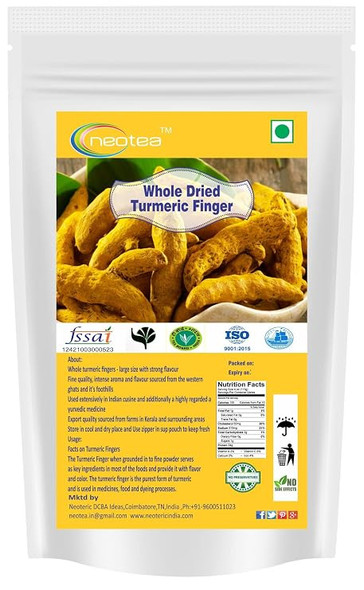 Neotea Whole Dried Turmeric Finger |200gm|0.44 lbs
