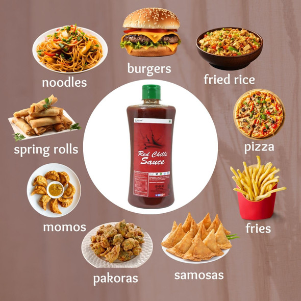 Neotea Natural Red Chilli Sauce Authentic & Spicy, Made with Fresh Red |1000gm|2.2 lbs