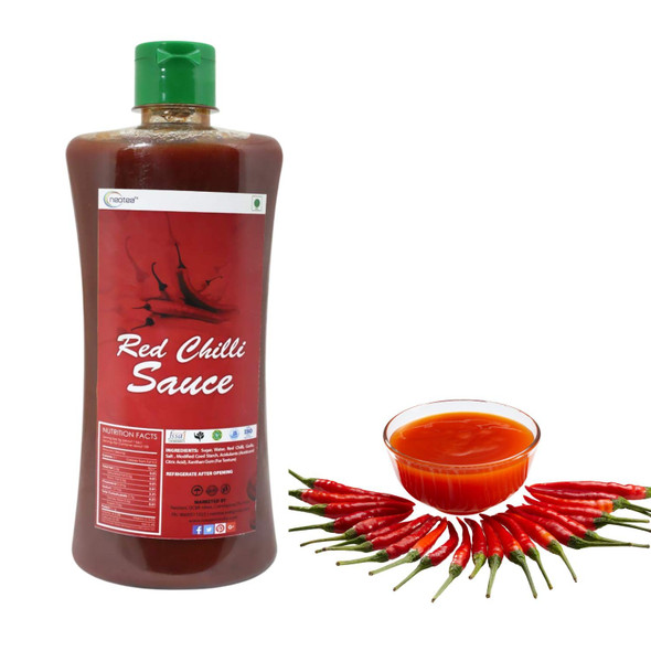 Neotea Natural Red Chilli Sauce Authentic & Spicy, Made with Fresh Red |1000gm|2.2 lbs
