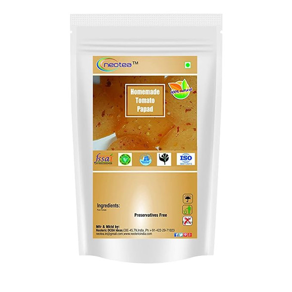 Neotea Homemade Tomato Raw Papad by Neotea|250gm|0.55 lbs