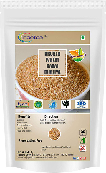 Neotea Broken Wheat Ravai Daliya or Godhuma Rava |500gm|1.1 lbs