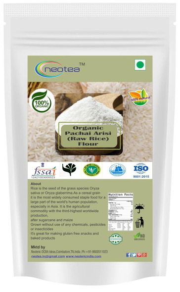 Neotea Organic Raw Rice Flour |500gm|1.1 lbs