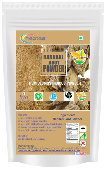 Neotea Nannari Root Powder |300gm|0.66 lbs