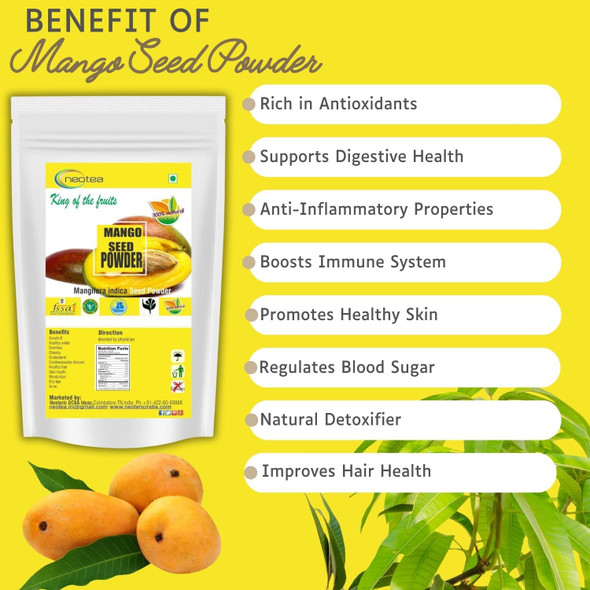 Neotea Flax Mango Seed Powder |1000gm|2.2 lbs