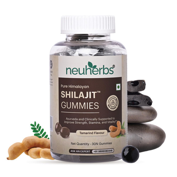 Neuherbs Shilajit Gummies (30 Count) | Pure Himalayan Shilajit Resin Gummies Daily Supplement for Men & Women |200gm|0.44 lbs