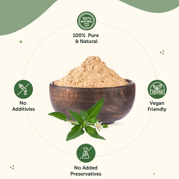 Neuherbs Bhringraj Powder |100% Pure & Natural Herbal Powder |100gm|0.22 lbs