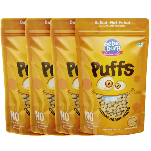 Bebe Burp Quinoa Arabic Herbs Puffs pack of 4 |140gm|0.31 lbs