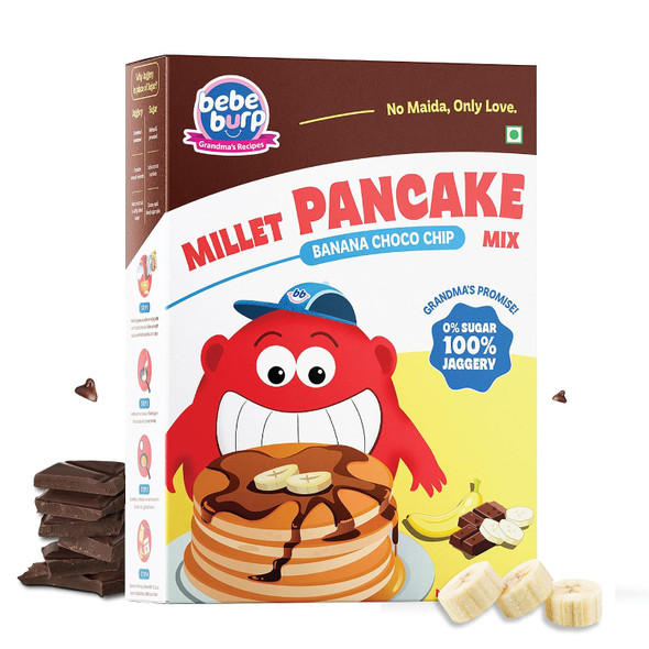 Bebe Burp Banana Choco-Chip Pancake Mix |150gm|0.33 lbs