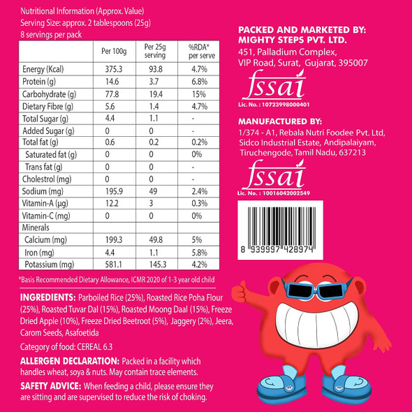 Bebe Burp Grab & Go Travel Pack OF 5 |150gm|0.33 lbs