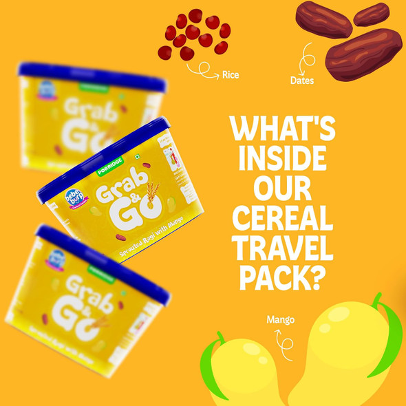 Bebe Burp Sprouted Ragi with Mango Travel Pack of 4 |120gm|0.26 lbs
