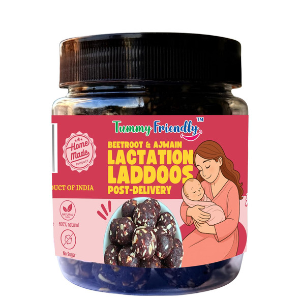 Tummy Friendly Lactation Laddoos – Beetroot & Ajwain   |250gm|0.55 lbs